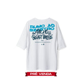 Camiseta T-Shirt Oversized Conforto Beast Mode Collab Pacholok Rumo Ao Sinistro Off White