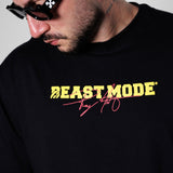Camiseta T-shirt Oversized Conforto Beast Mode Ray Milet Stuck Preta